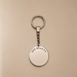 Round mirror keychain