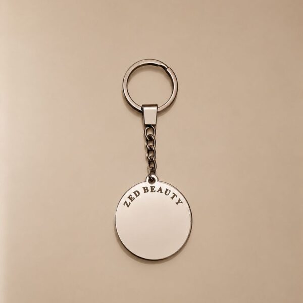 Round mirror keychain